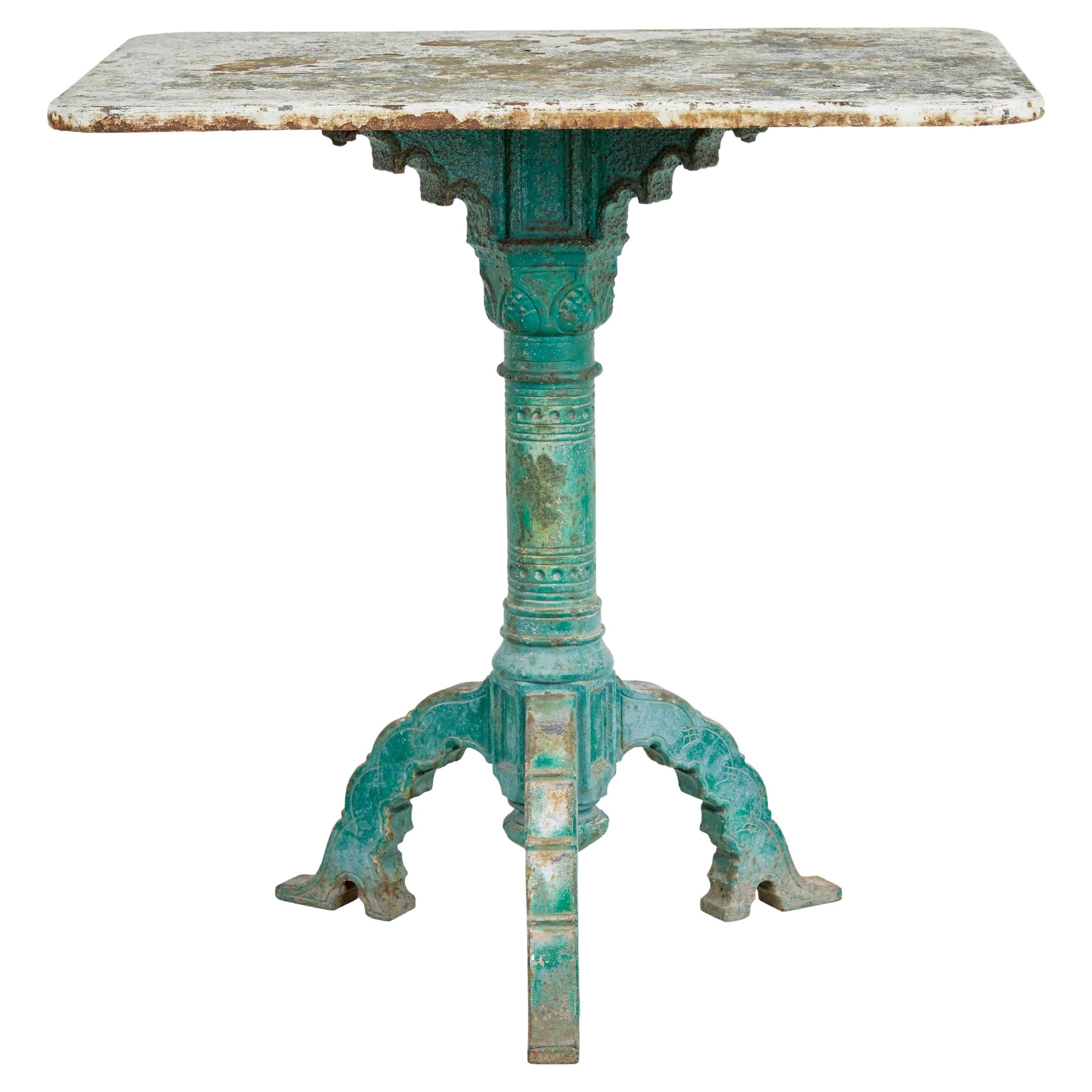Victorian 19th century cast iron garden table For Sale
