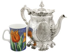 Victorian 19th Century English Sterling Silver Teapot