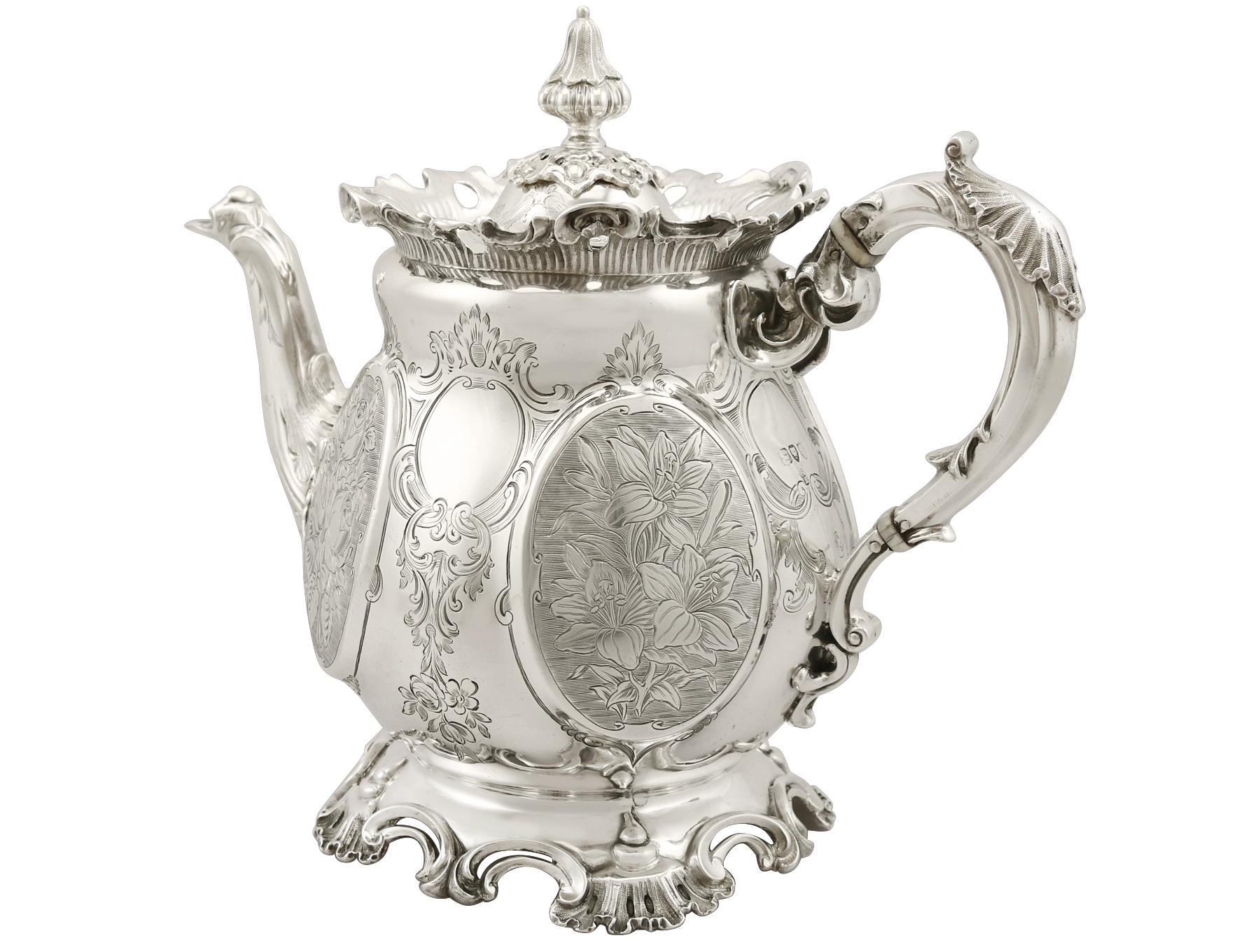 Late 19th Century Victorian 19th Century English Sterling Silver Teapot