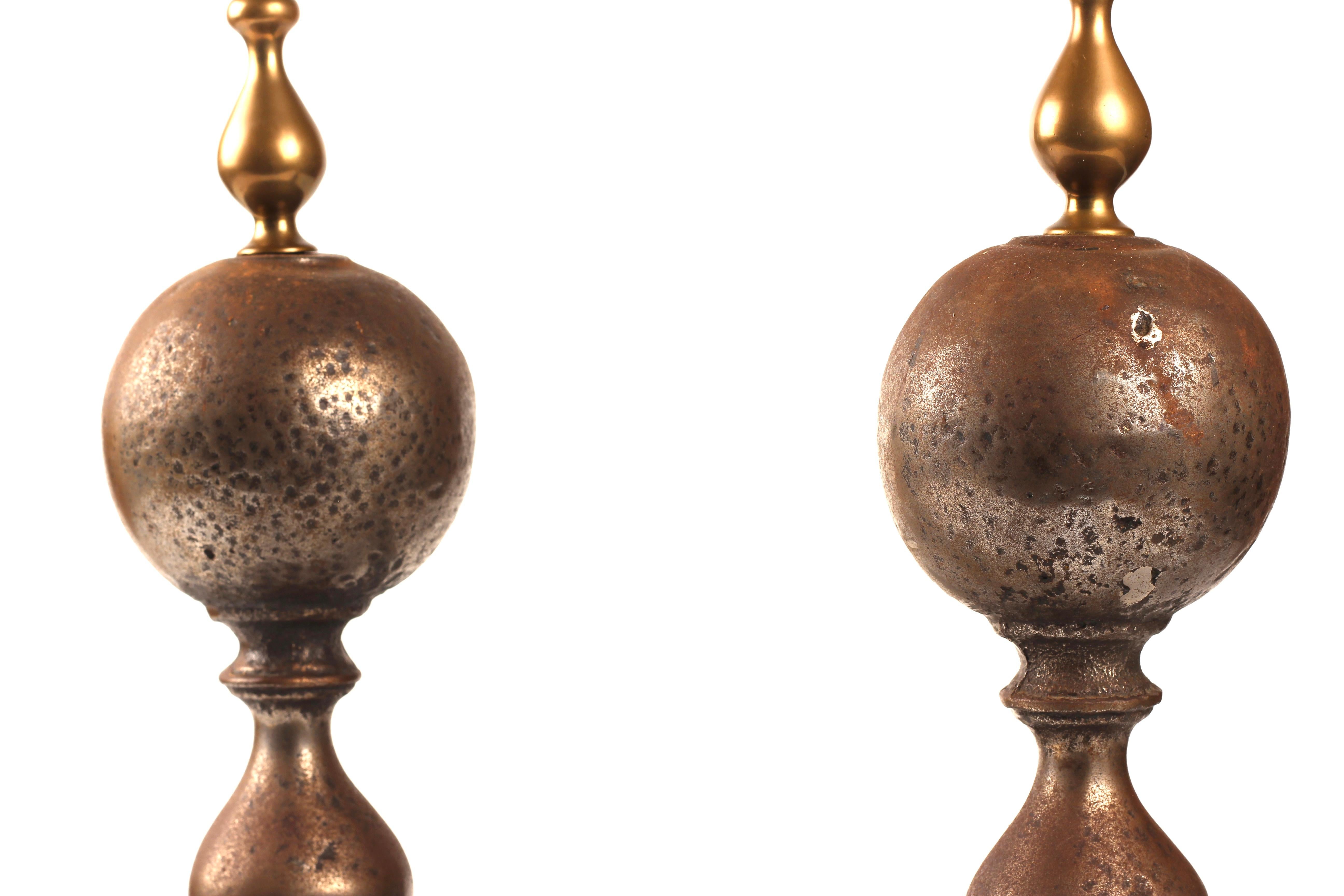 Focolari / Andirons vittoriani del XIX secolo in ferro, ottone e acciaio in vendita 7