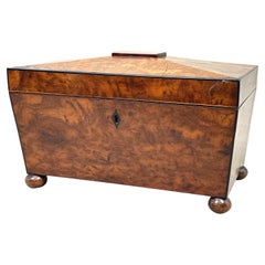 Victorian 19th Century Large Yew Tea Caddy
