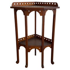 Victorian 19th Century NJ-made Aesthetic Period / Movement Oak Corner Stand