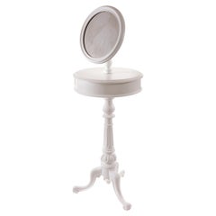 Victorian 19th Century Painted Adjustable Shaving Mirror, circa 1860