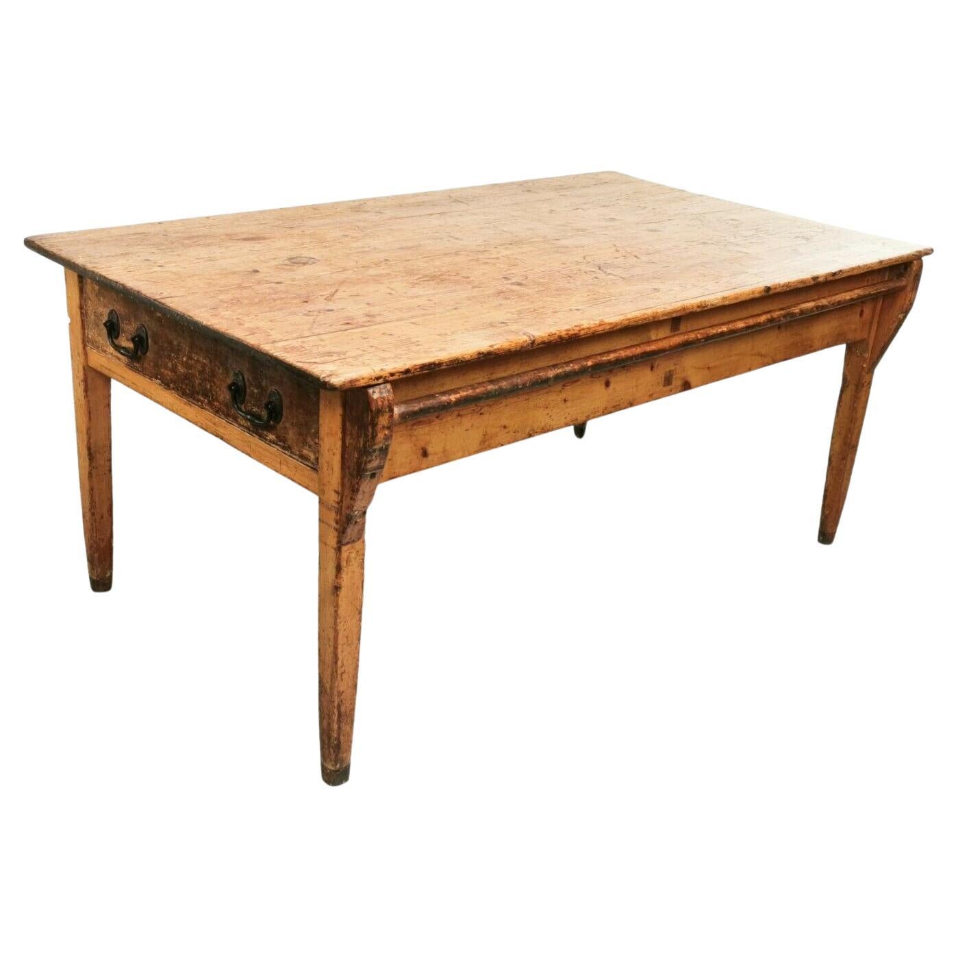 Farmhouse Kitchen Scullery Table

Antique Pine Kitchen Scullery Farm House Style Table with Drawers Original Ironmongery

Available to purchase this sort after antique, over a 100-year-old, solid Pine Farm House Table with a sectional interior