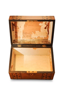 Victorian 19th Century Tunbridge Ware Collectors Box with Original Features