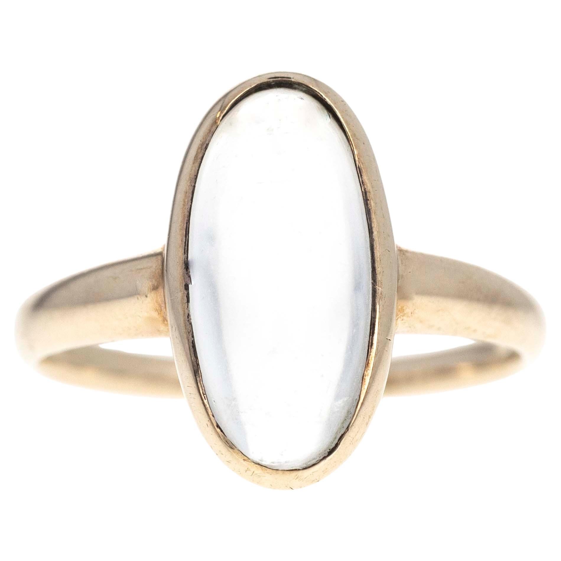 Victorian 2 Carat Moonstone Bezel Ring
