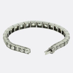 Victorian 20.00 Carat Old Cut Diamond Line Bracelet