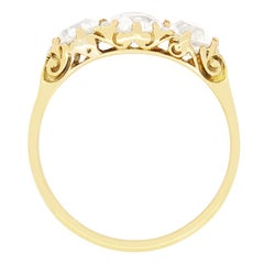 Victorian 2.00ct Diamond Trilogy Ring, c.1880s