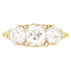 Victorian 2.00ct Diamond Trilogy Ring, c.1880s