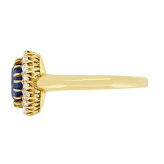 Victorian 2.00 Carat Sapphire and Diamond Cluster Ring, c.1880s