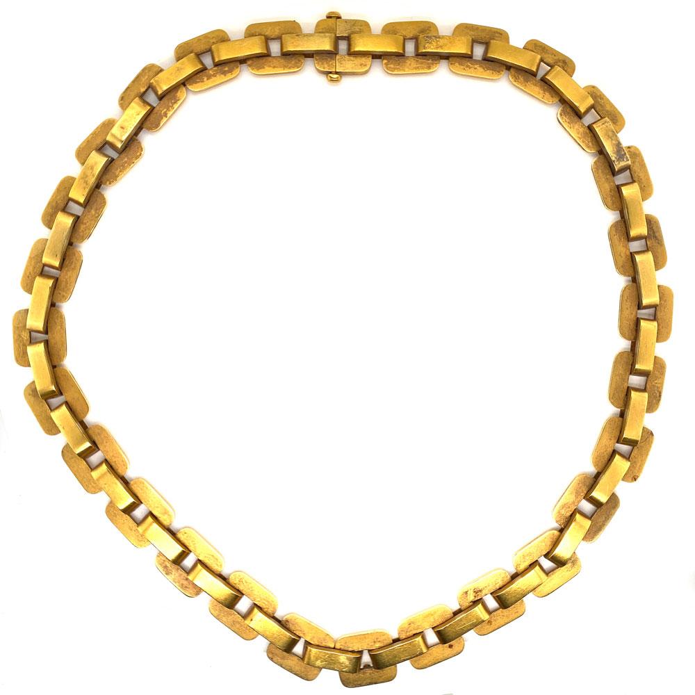 Victorian 21 Karat Yellow Gold Locket Pendant Link Necklace Set (Frühviktorianisch)