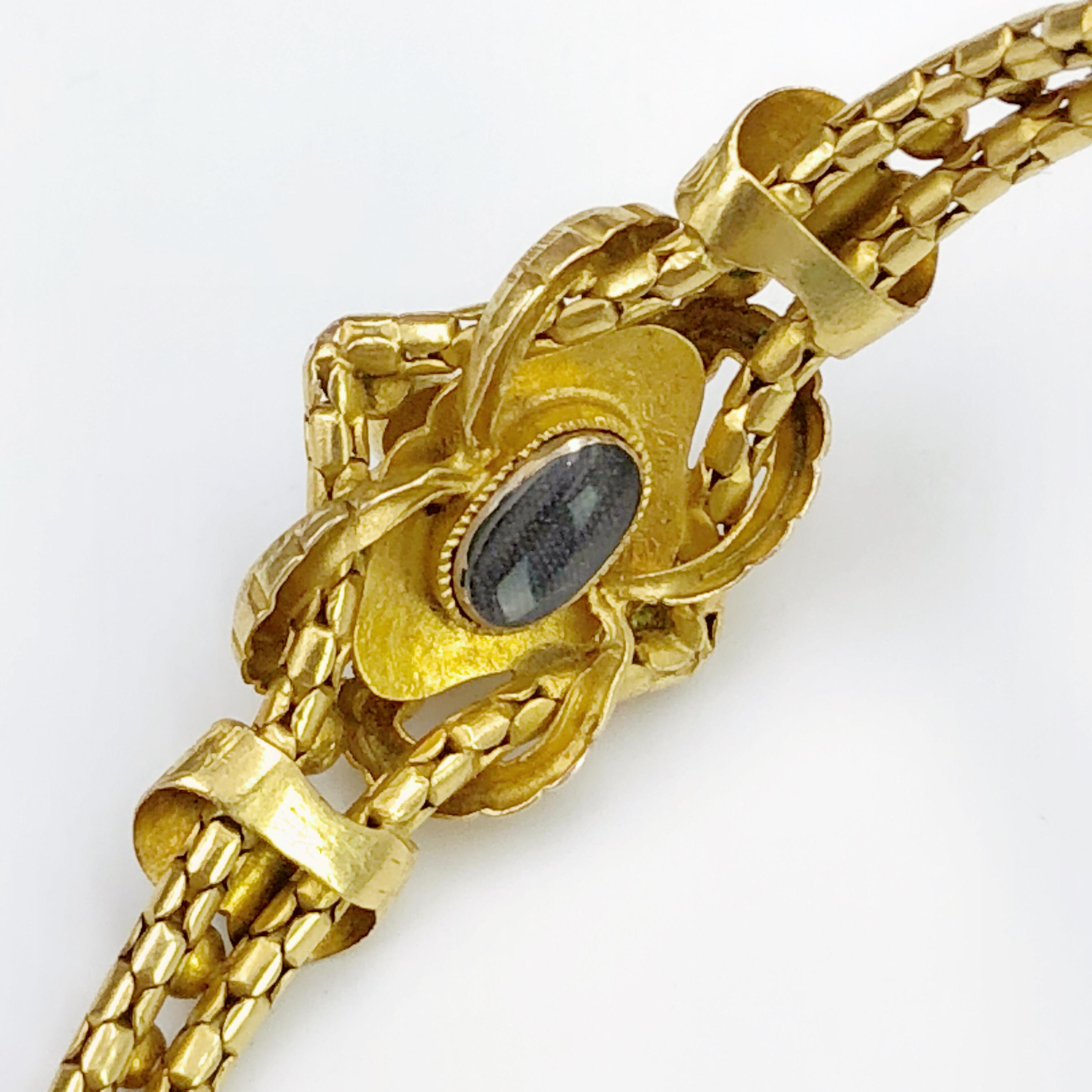 Victorian 21 Karat Yellow Gold Turquoise Bracelet 1