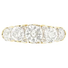 Viktorianischer 2,10ct Diamant Fünf Stein, um 1880
