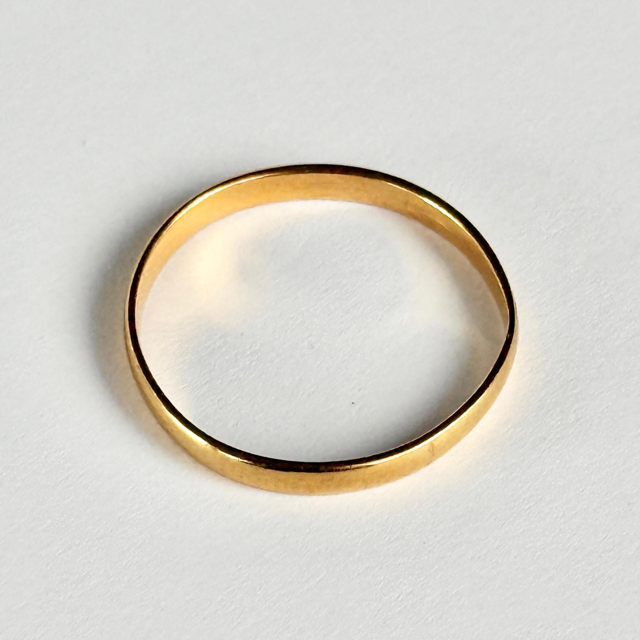 Women's or Men's Victorian 22 Carat Gold Band For Sale