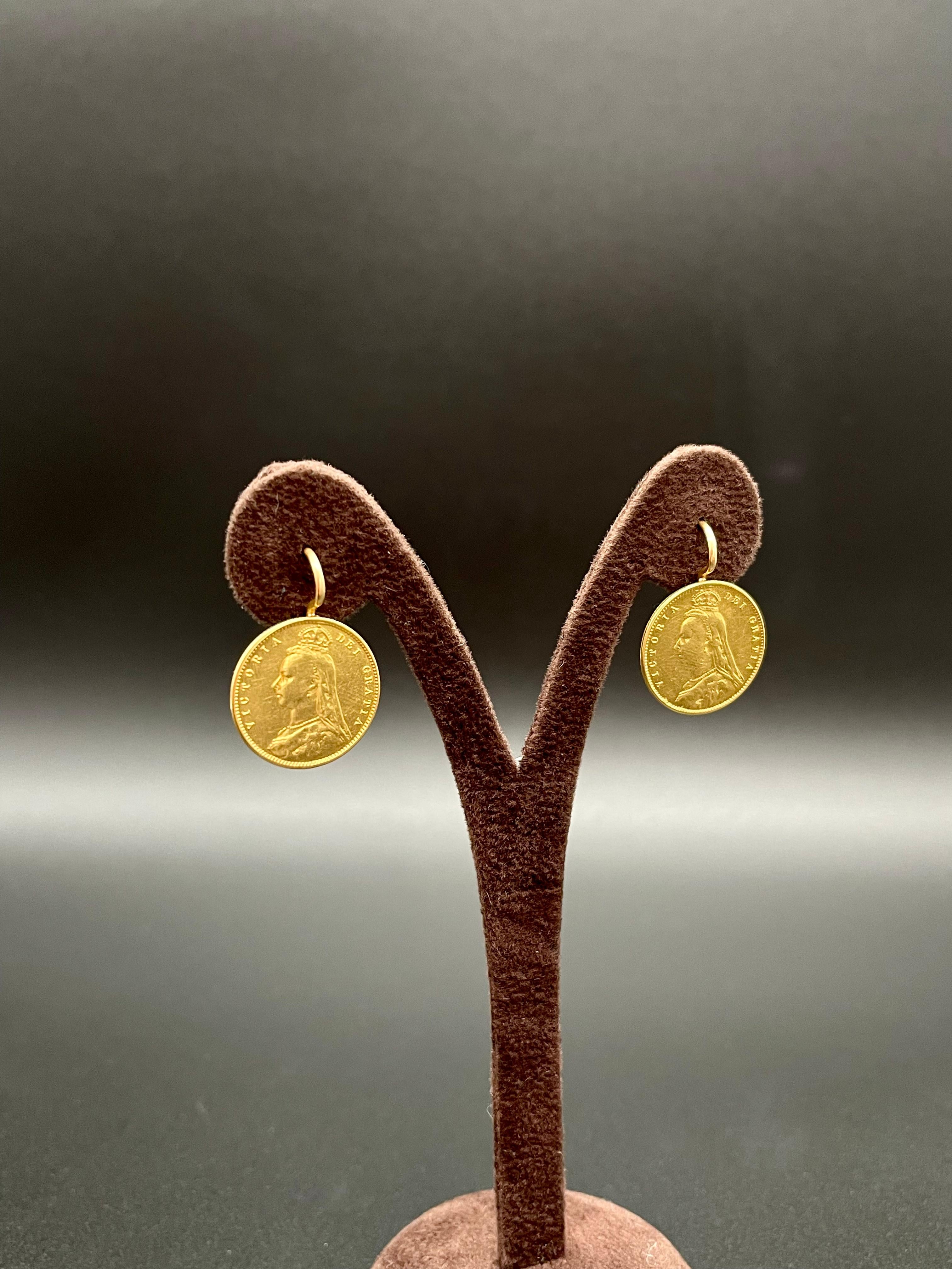gold coin earrings