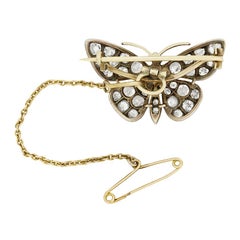 Victorian 2.20ct Diamond Butterfly Brooch, c.1880s
