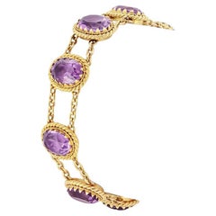 Pulsera victoriana de amatista de 22,50 ct, c.1900