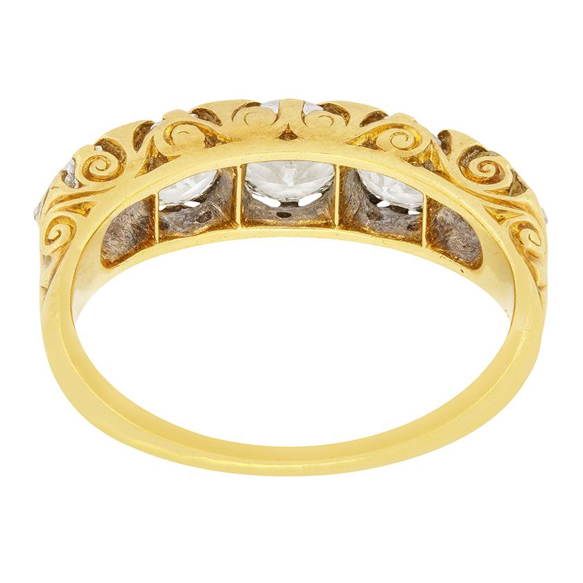 Victorian 2.40ct Five Stone Ring, c.1880s In Good Condition For Sale In London, GB