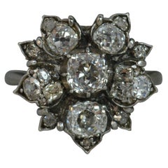 Victorian 2.5 Carat Old Cut Diamond 18 Carat Gold Ring
