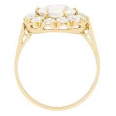 Victorian 2.50ct Diamond Cluster Ring, c.1880s