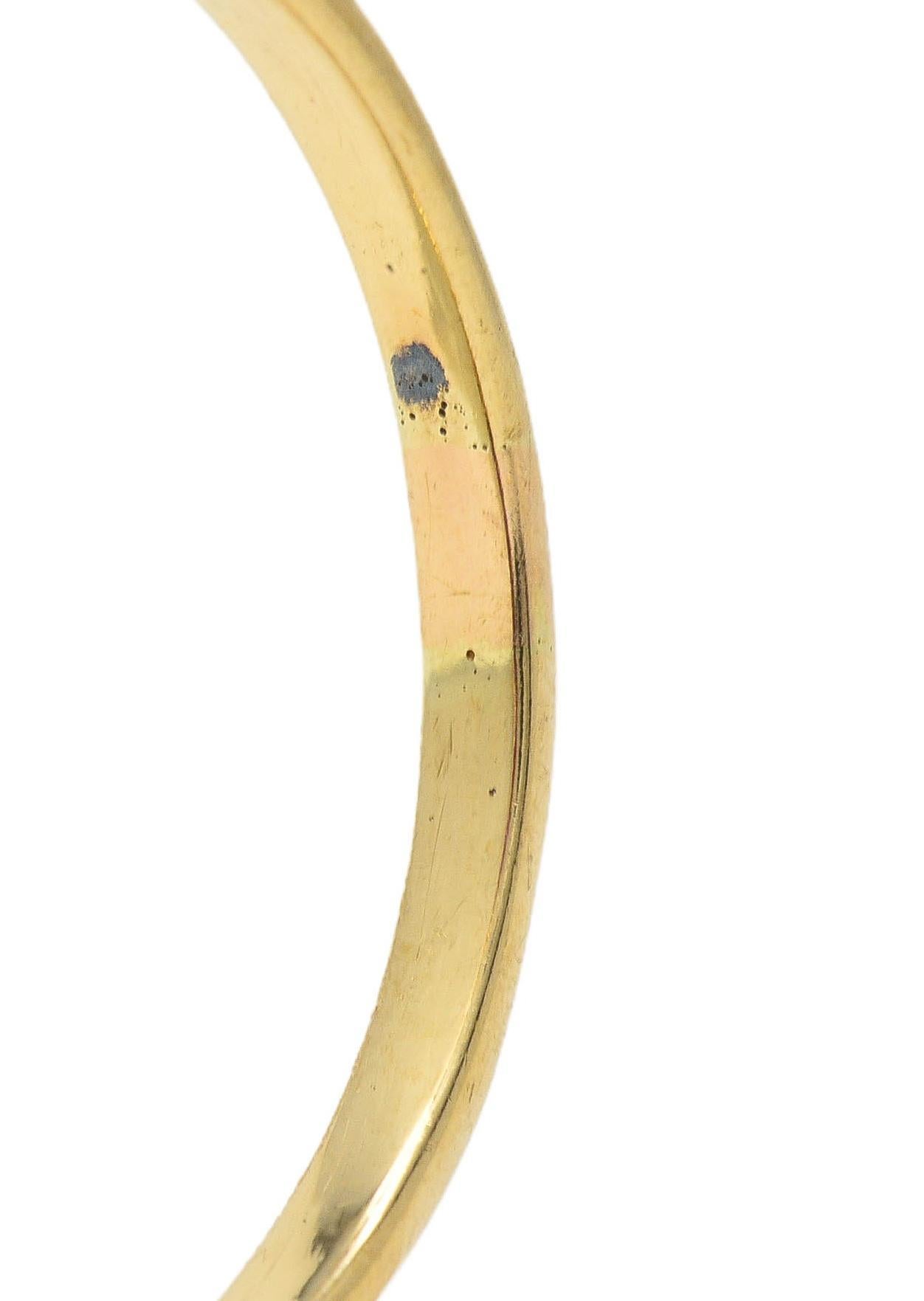 Bague jonc victorienne en or jaune 14 carats, diamants et rubis de 2,59 carats en vente 3
