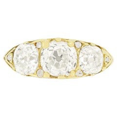 Antique Victorian 2.60ct Diamond Three Stone Ring, c.1880s