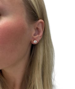 Victorian 2.80 Carat Old European Cut Diamond Stud Earrings