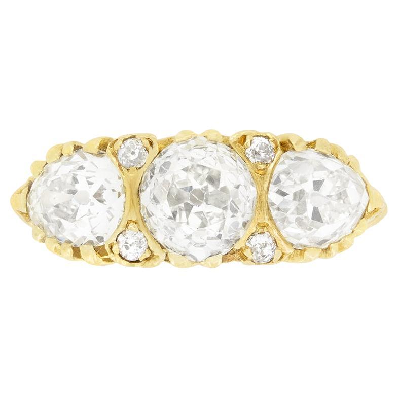 Victorian 3.00ct Diamond Three Stone Ring, c.1880s