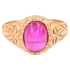 Bague victorienne en rubis étoilé de Birmanie de 3,05 carats certifié AGL