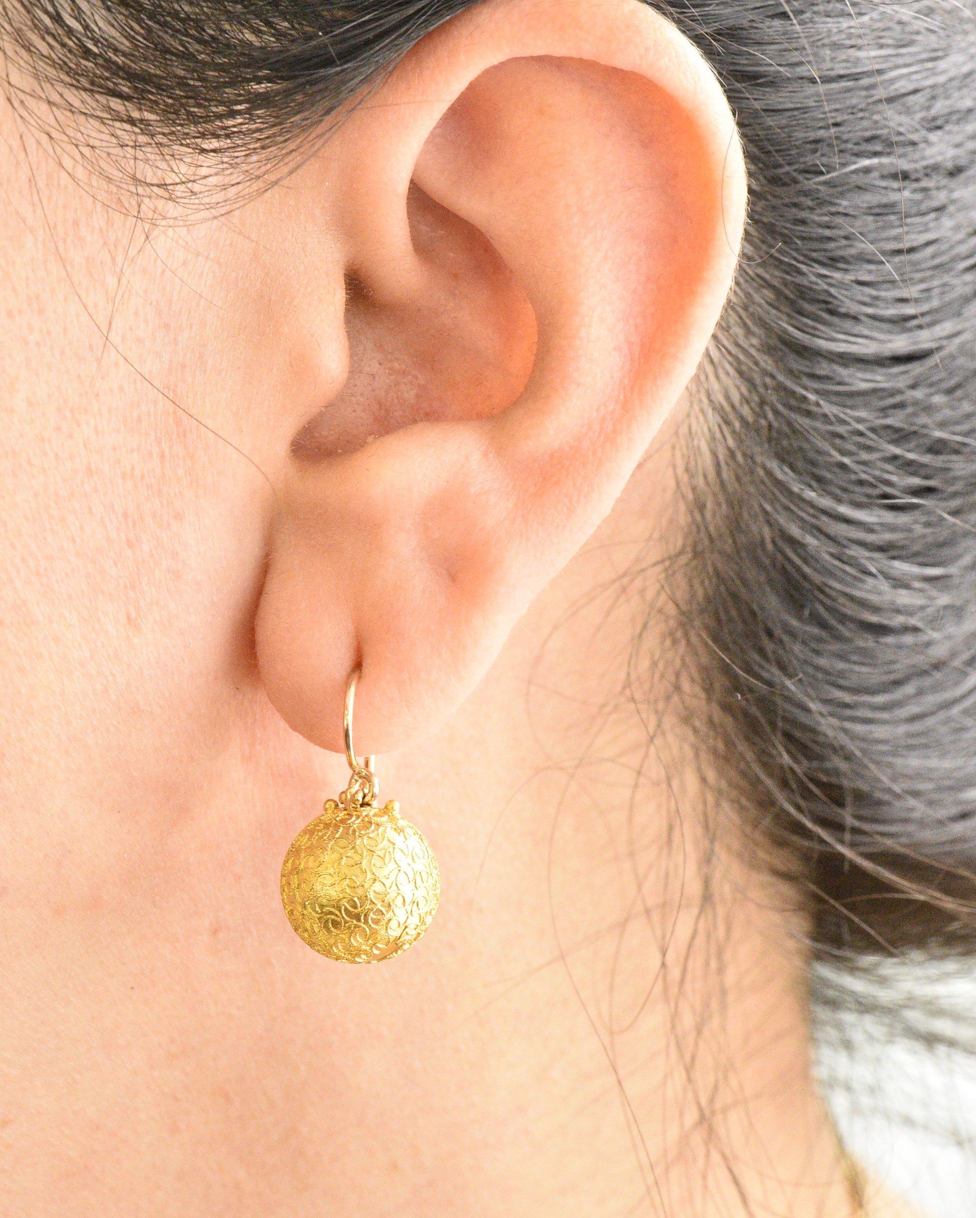 Victorian 3.25 Carat Diamond 14+ Karat Gold Drop Earrings with Coach Covers 4