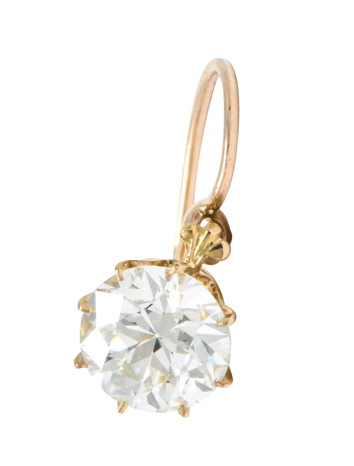 2 carat diamond drop earrings