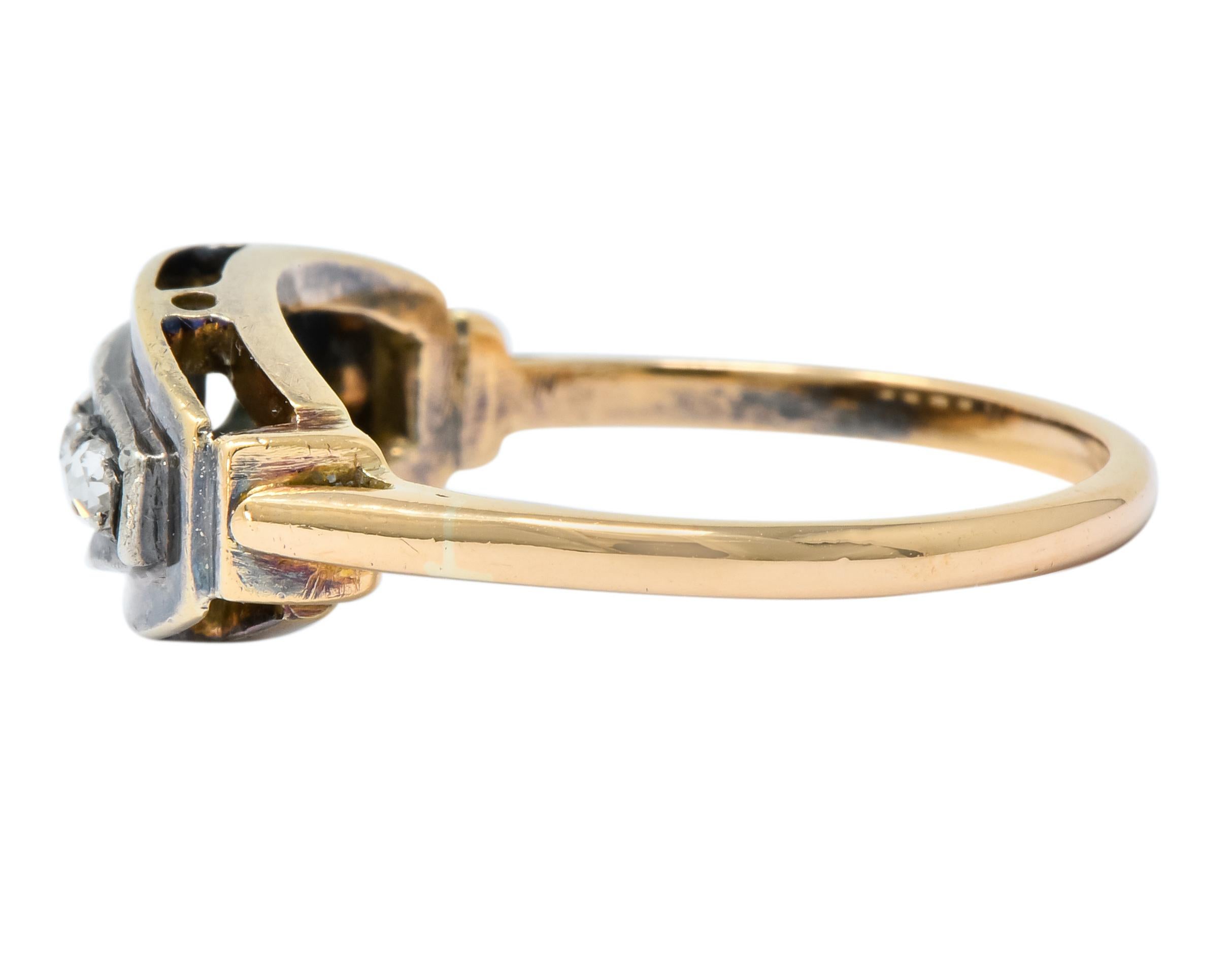 Victorian .34 Carat Rose Cut Diamond Band Ring 1