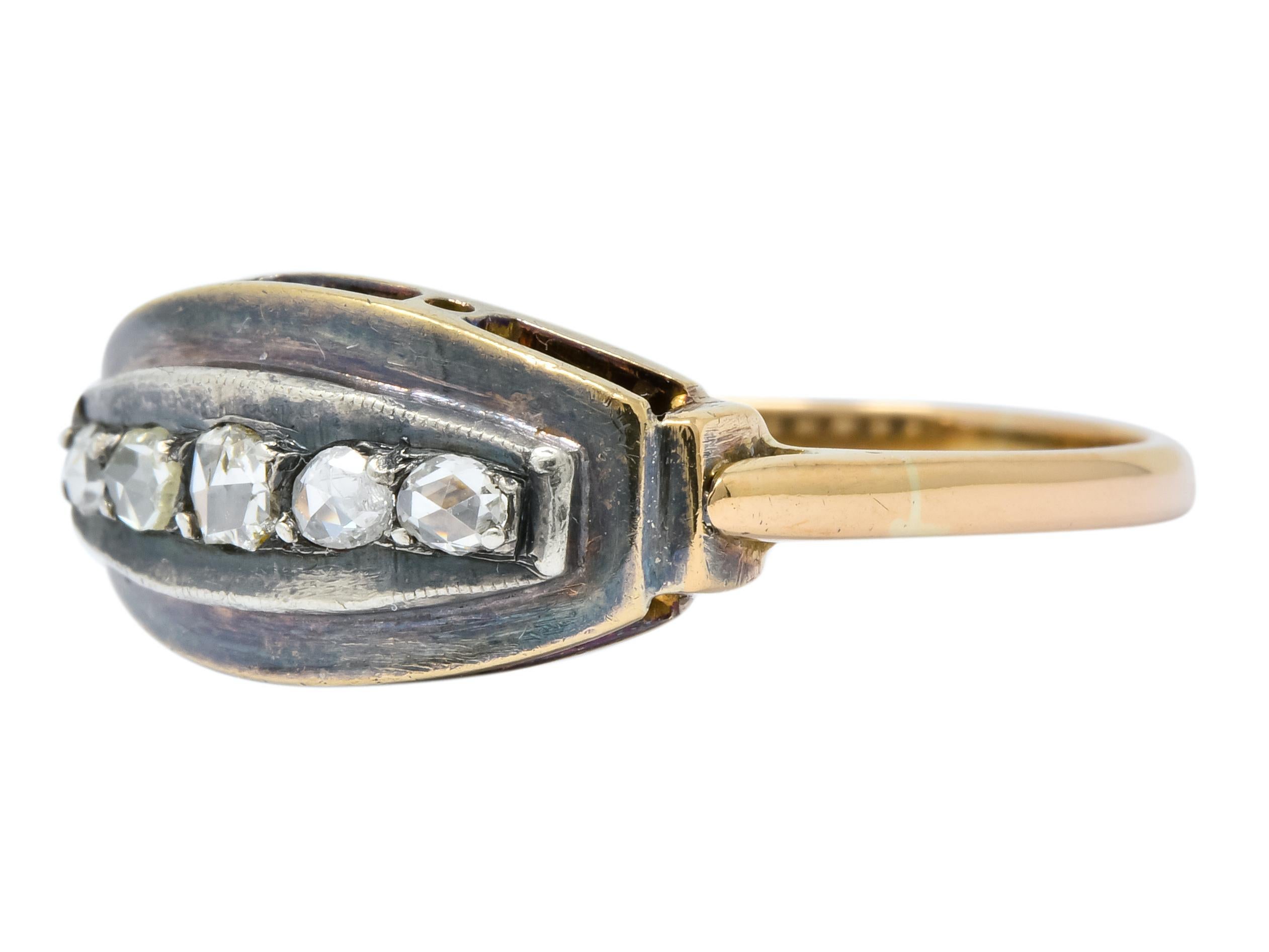 Victorian .34 Carat Rose Cut Diamond Band Ring 2