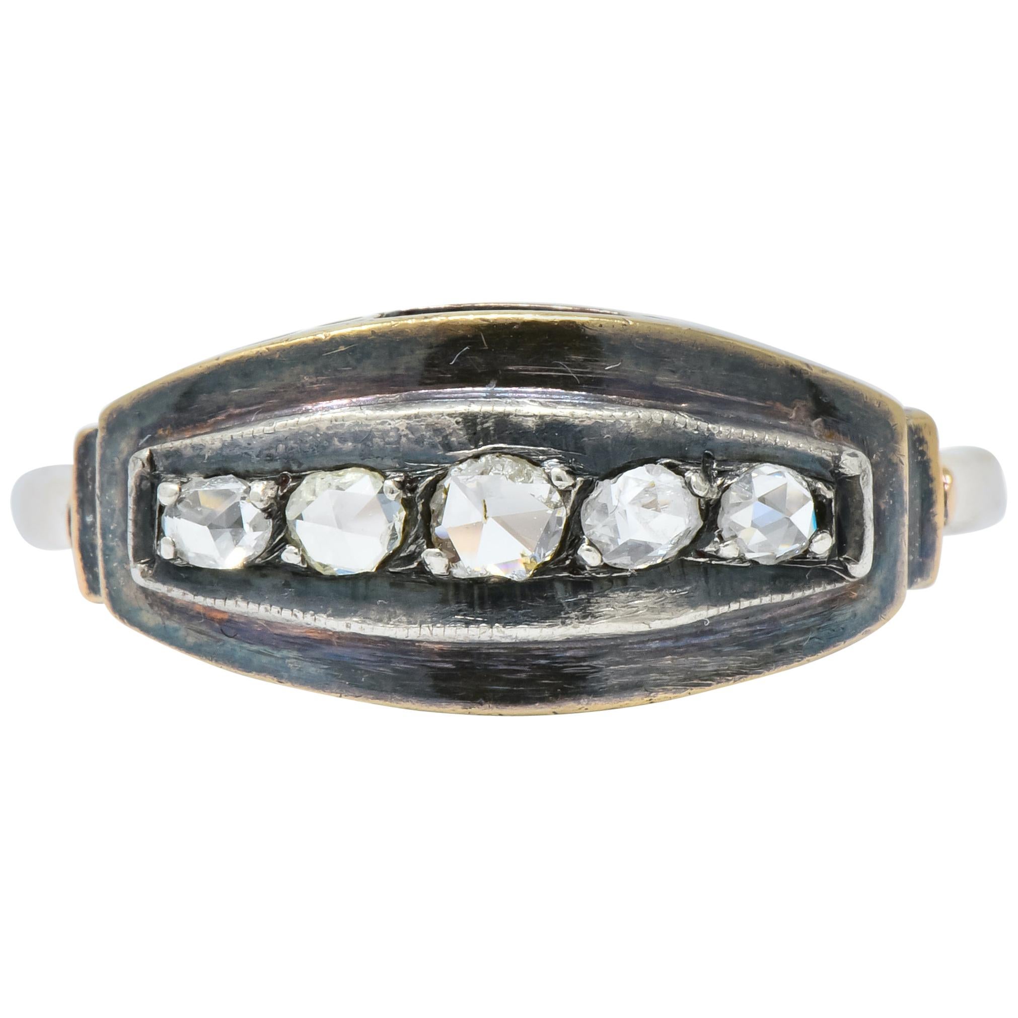 Victorian .34 Carat Rose Cut Diamond Band Ring