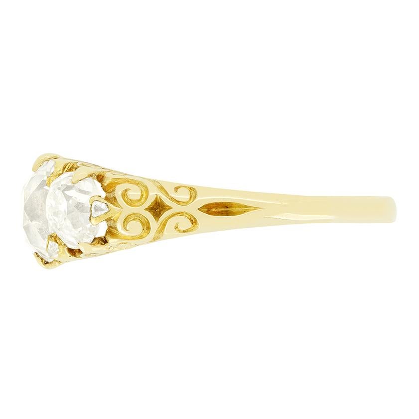 Victorien Bague victorienne en forme de grappe de diamants de 3,50 ct, c.I.C. en vente
