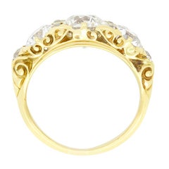 Victorian 3.50ct Diamond Trilogy Ring, c.1880s