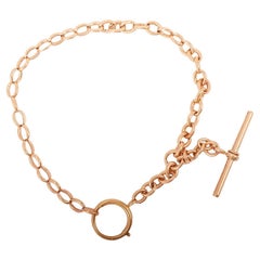 Victorian 36.75 Grams 14k Rose Gold Pocket Watch Chain