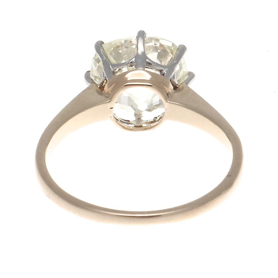 Victorian 3.73 Carat Old Mine Cut Diamond Engagement Ring In Excellent Condition In Beverly Hills, CA