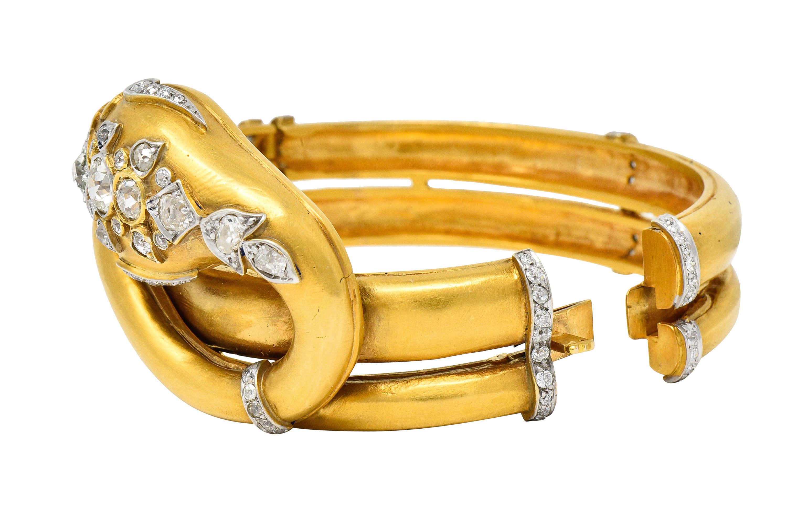 Snake Palm Jewel in Brass plated in Platinum