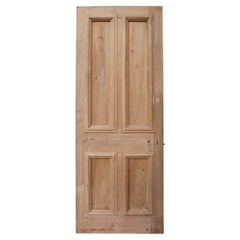 Victorian 4-Panel Stripped Pine Antique Door
