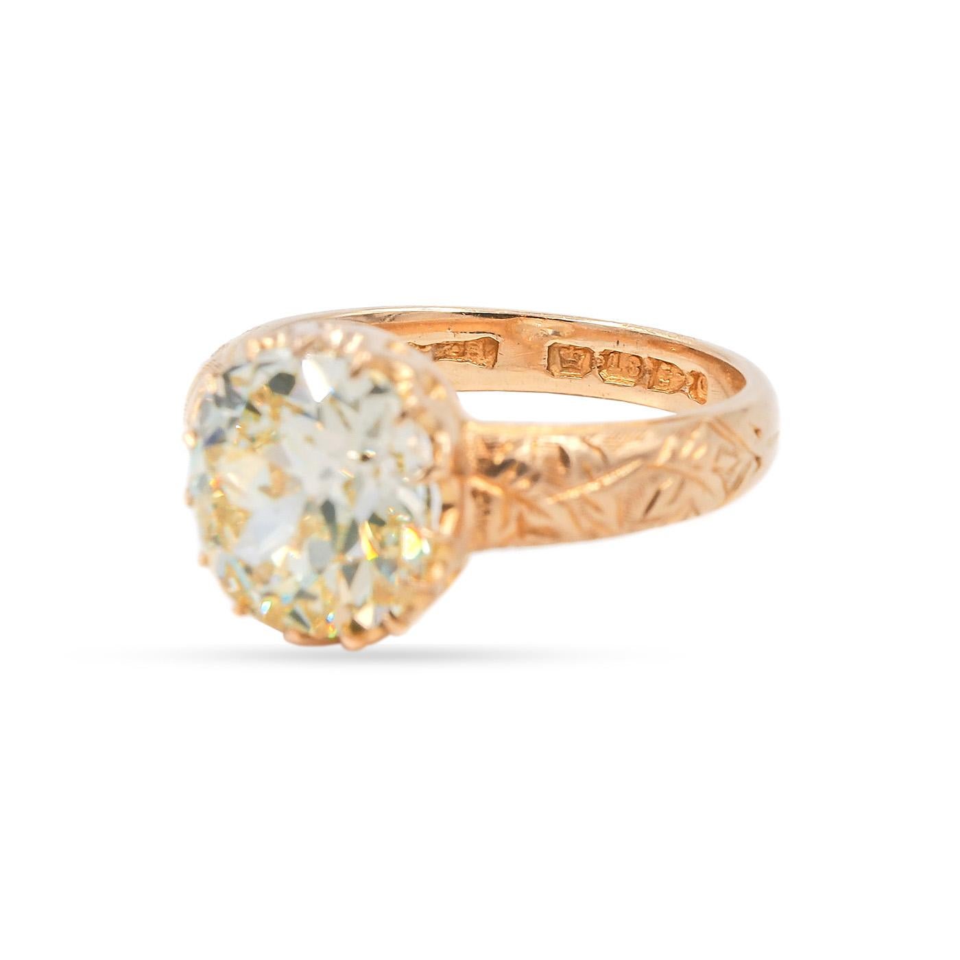 solitaire yellow diamond ring