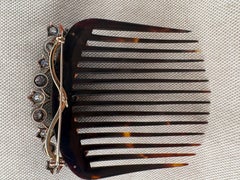 Broche victoriano con diamantes de 5,0 Ct o peine para el pelo con tiara, circa 1870