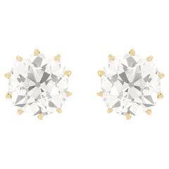 Clous d'oreilles victoriens en diamants de 5,00 carats, c.1880