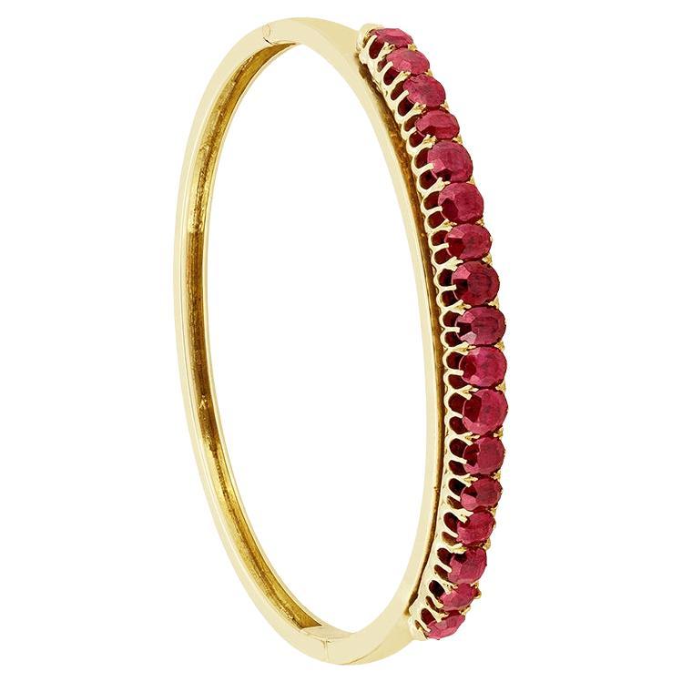 Victorian 5.00 Carat Ruby Bangle, c.1880s