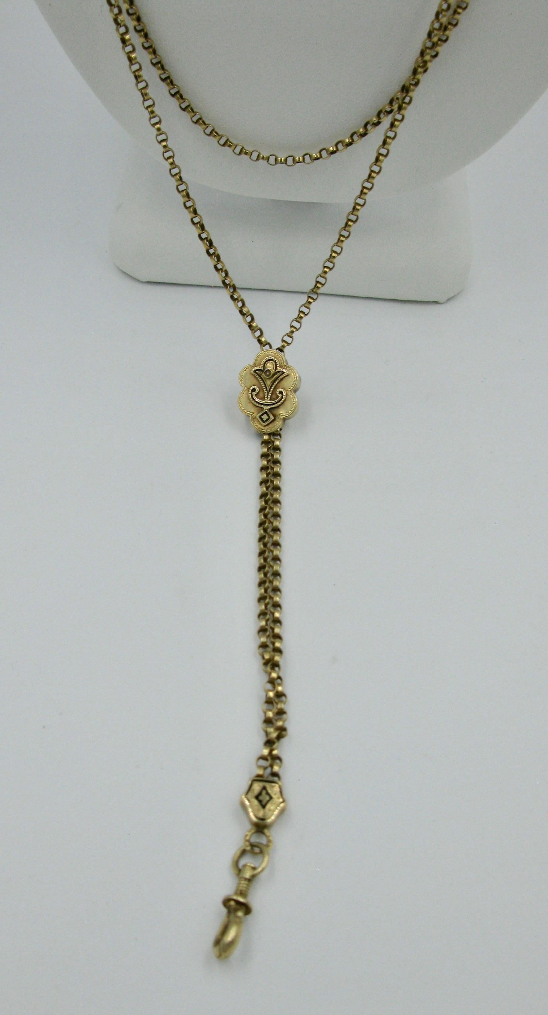 gold chain with dog clip