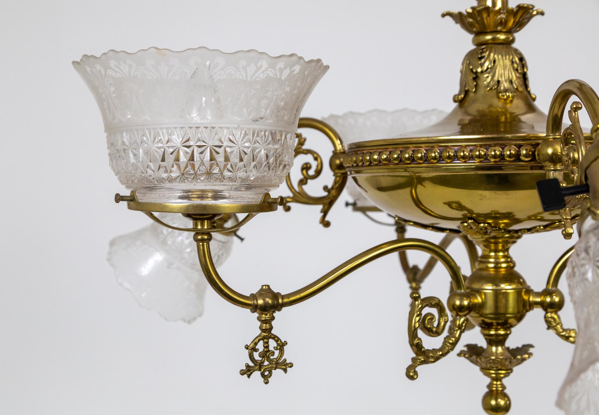 victorian brass chandelier