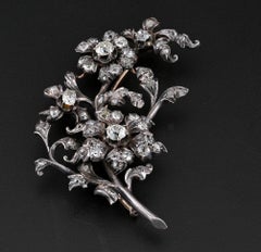 Victorian 7.50 Diamond Floral Spray Brooch