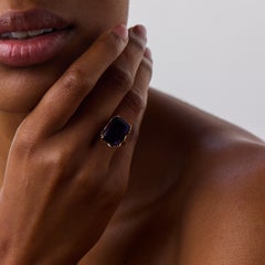 Victorian 8.00 carat amethyst 9k rose gold cocktail ring