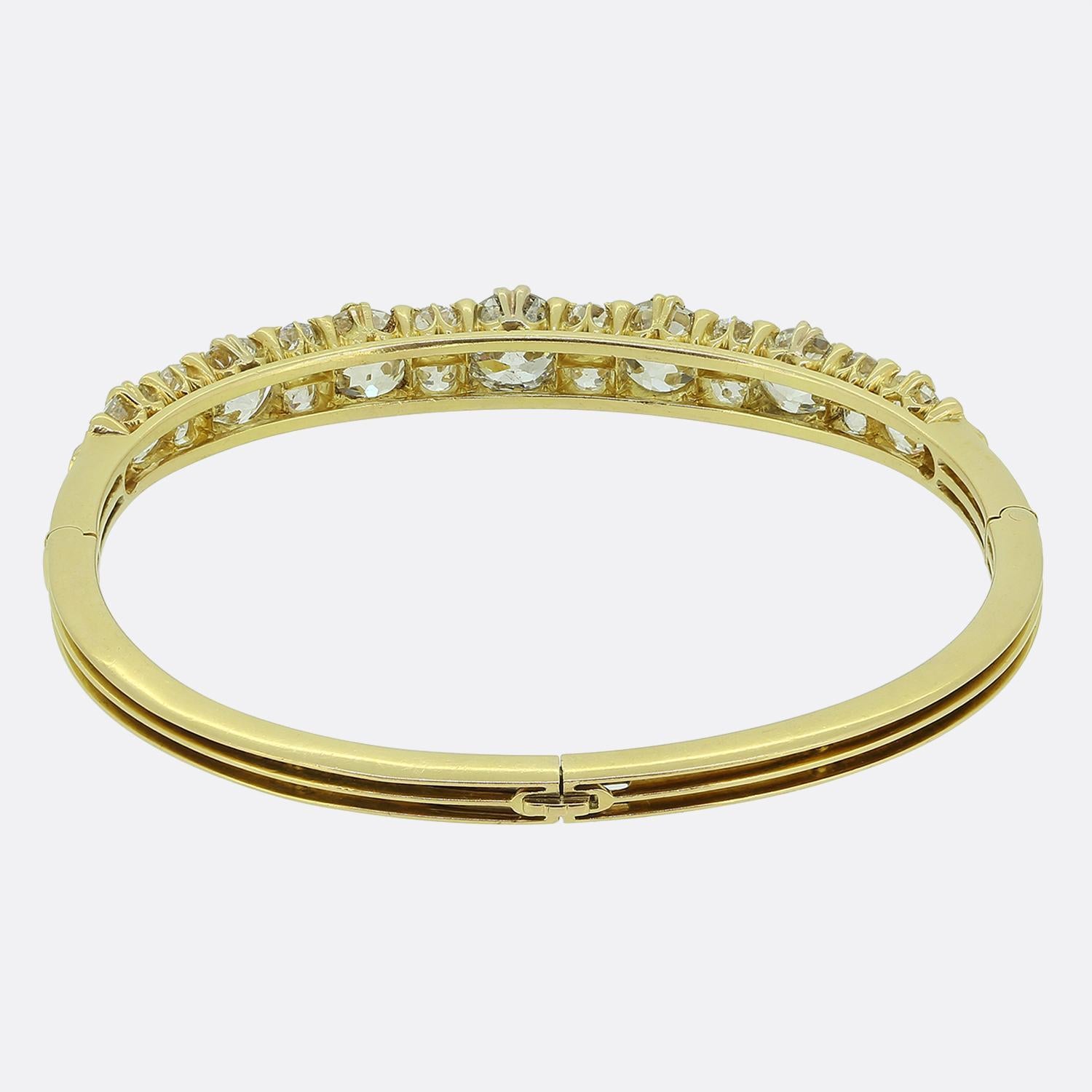 Taille vieille mine Bracelet victorien en diamant de 8,50 carats en vente