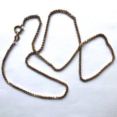 Victorian 9 Carat Box Link Gold Chain Necklace